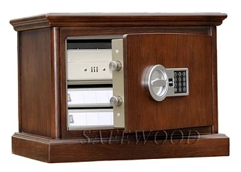 Сейф с отделкой деревом Safewood 35EL Primary Chrome